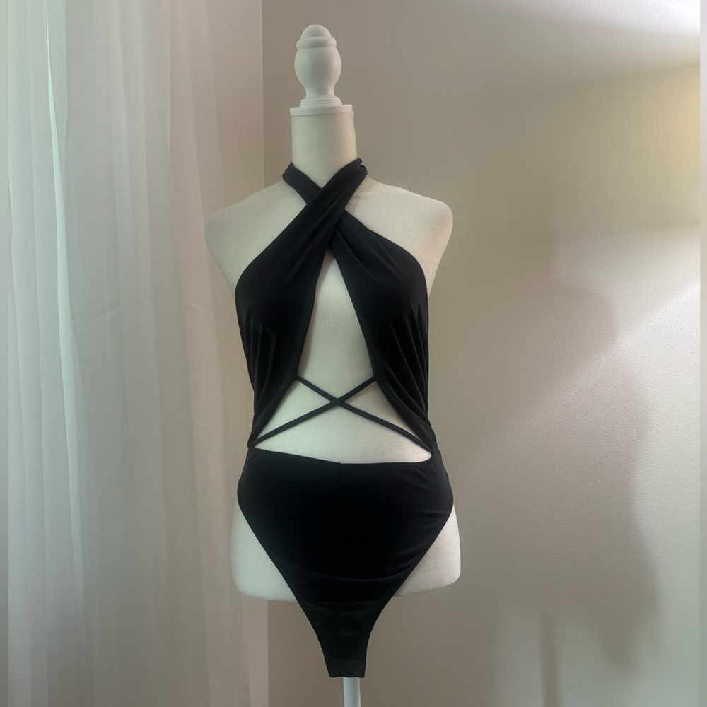 NWOT Out from Under Halter Cutout Bodysuit